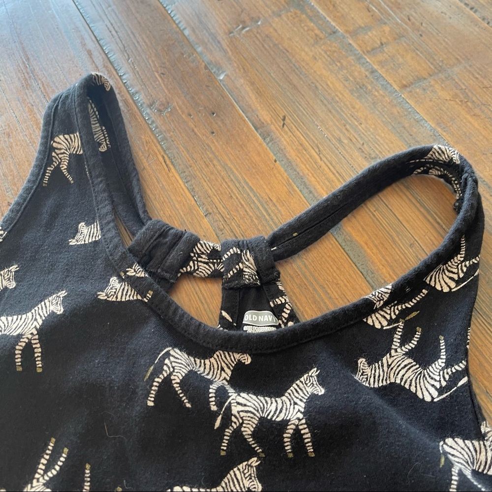 Old Navy size 10-12 shorts romper bundle- solid black & zebra print - Picture 11 of 15